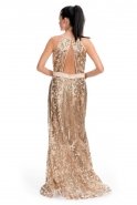 Длинное Вечернее Платье Золотой S4315