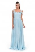 Длинное Вечернее Платье Светло-синий C7187