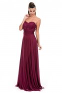 Длинное Вечернее Платье Сердечко Бордовый E3186