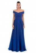 Длинное Вечернее Платье Ярко-синий F2711