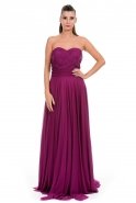 Длинное Вечернее Платье Сердечко Сливовый E3186