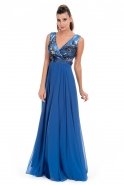 Длинное Вечернее Платье Ярко-синий F2716