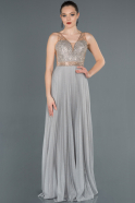 Длинное Помолвочное Платье Серый ABU1226