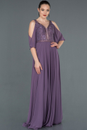 Длинное Помолвочное Платье Сиреневый ABU1152