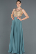 Длинное Помолвочное Платье Бирюзовый ABU1154