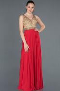 Длинное Помолвочное Платье красный ABU1154