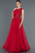 Платье Принцесса С Каменной Отделкой красный ABU1157