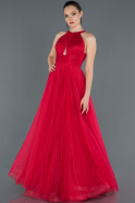 Длинное Выпускное Платье красный ABU1160