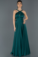 Длинное Выпускное Платье Изумрудно-зеленый ABU1173