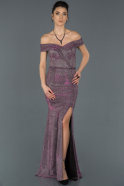 Длинное Помолвочное Платье Светлая Фуксия ABU616