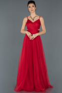 Длинное Выпускное Платье красный ABU1177