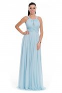 Длинное Вечернее Платье Синий E3169