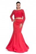 Длинное Вечернее Платье красный ALK6092