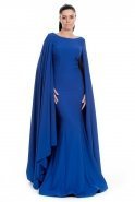 Длинное Вечернее Платье Ярко-синий C7069
