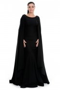 Длинное Вечернее Платье Черный C7069