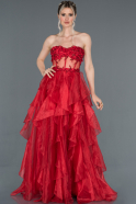 Длинное Помолвочное Платье красный ABU1199