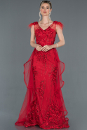 Длинное Помолвочное Платье красный ABU1202