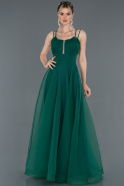 Длинное Помолвочное Платье Изумрудно-зеленый ABU1208