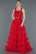 Длинное Помолвочное Платье красный ABU1191