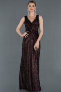 Длинное Вечернее Платье Бордовый ABU1193