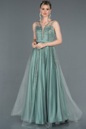 Длинное Помолвочное Платье Бирюзовый ABU1183