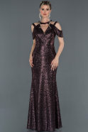 Длинное Вечернее Платье Пудровый ABU1165
