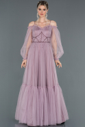 Длинное Помолвочное Платье Лиловый ABU1167