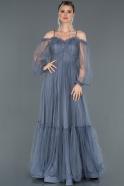 Длинное Помолвочное Платье Синий ABU1167