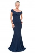 Длинное Вечернее Платье Темно-синий C7199