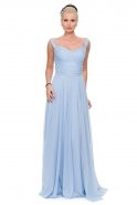 Длинное Вечернее Платье Светло-синий J1080