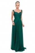 Длинное Вечернее Платье Изумрудно-зеленый J1080