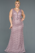 Кружевное Платье Большого Размера Лавандовый ABU1215