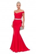 Длинное Вечернее Платье красный AN1139