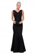 Длинное Вечернее Платье Черный E3123