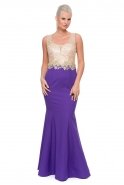 Длинное Вечернее Платье Пурпурный E3149