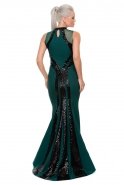 Длинное Вечернее Платье Изумрудно-зеленый E3155