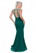 Длинное Вечернее Платье Изумрудно-зеленый E3166