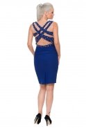 Короткое Вечернее Платье Ярко-синий NZ8415