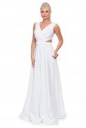 Длинное Вечернее Платье Белый O4396