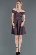 Короткое Выпускное Платье Пурпурный ABK441