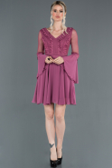 Короткое Вечернее Платье Пыльно-розовый ABK850