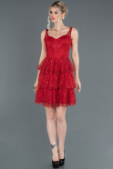 Короткое Платье На Приглашение красный ABK761
