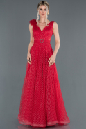 Длинное Помолвочное Платье красный ABU1253