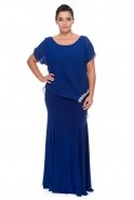 Длинное Свободное Вечернее Платье Ярко-синий ALK6140