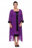 Короткое Свободное Вечернее Платье Пурпурный GG5523