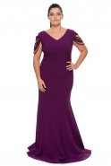 Длинное Свободное Вечернее Платье Пурпурный ABU277