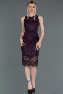 Короткое Платье На Приглашение Тёмно-пурпурный ABK768