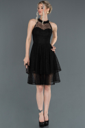 Короткое Платье На Приглашение Черный ABK771