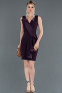 Короткое Платье На Приглашение Тёмно-пурпурный ABK774