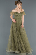 Длинное Помолвочное Платье Хаки ABU1254